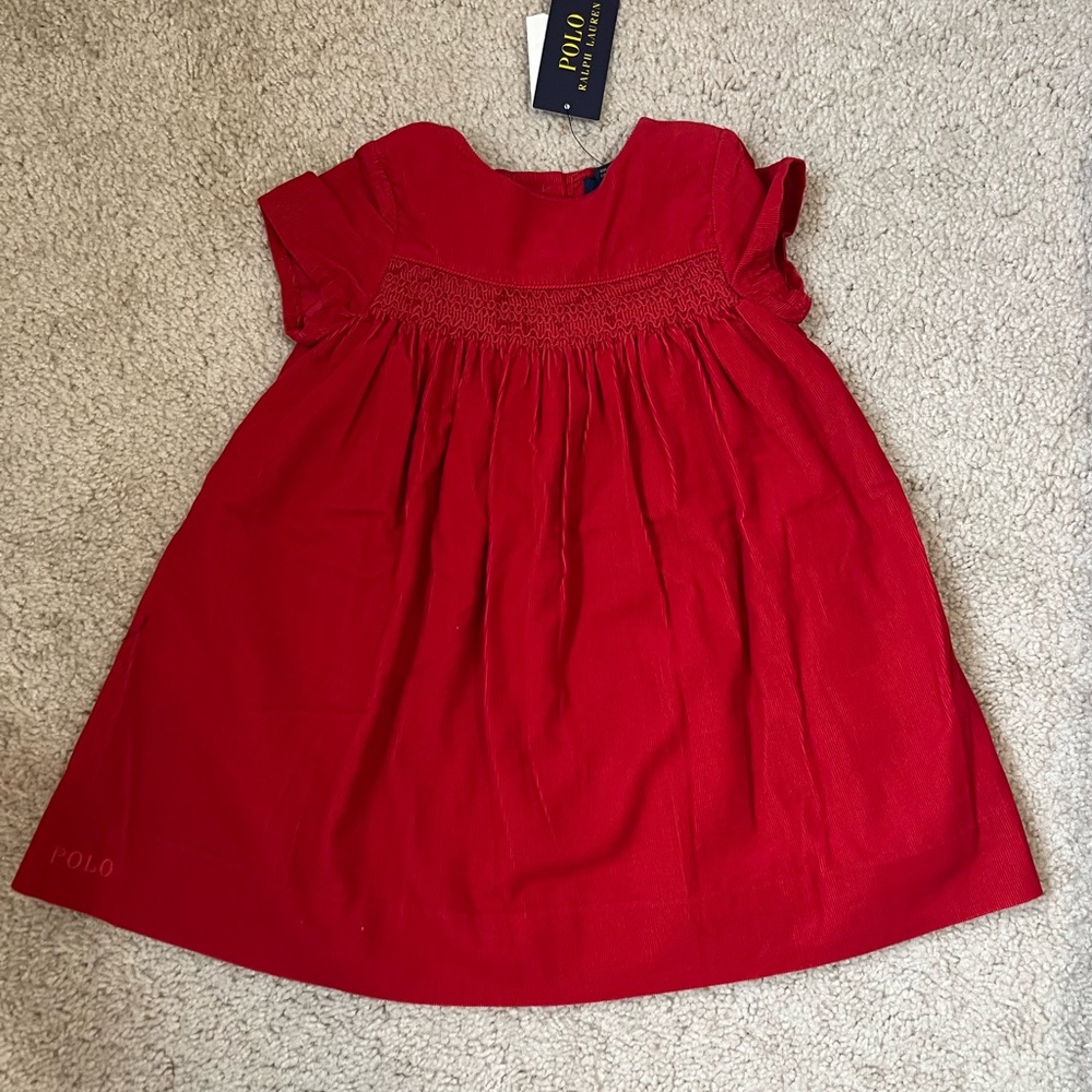 Polo Ralph Lauren red corduroy dress. Holiday.